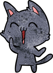 happy cartoon cat