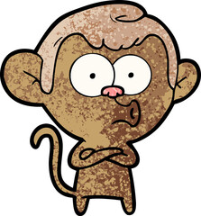 cartoon hooting monkey