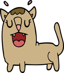 cartoon doodle funny cat