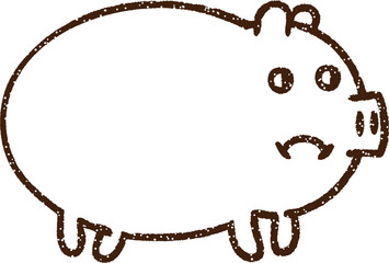 Pig Charcoal Drawing