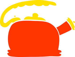 cartoon doodle whistling kettle