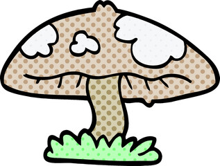 cartoon doodle mushroom