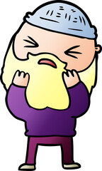 cartoon man with beard
