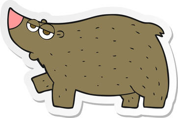 sticker of a cartoon bear