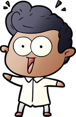 Fototapeta premium cartoon excited man