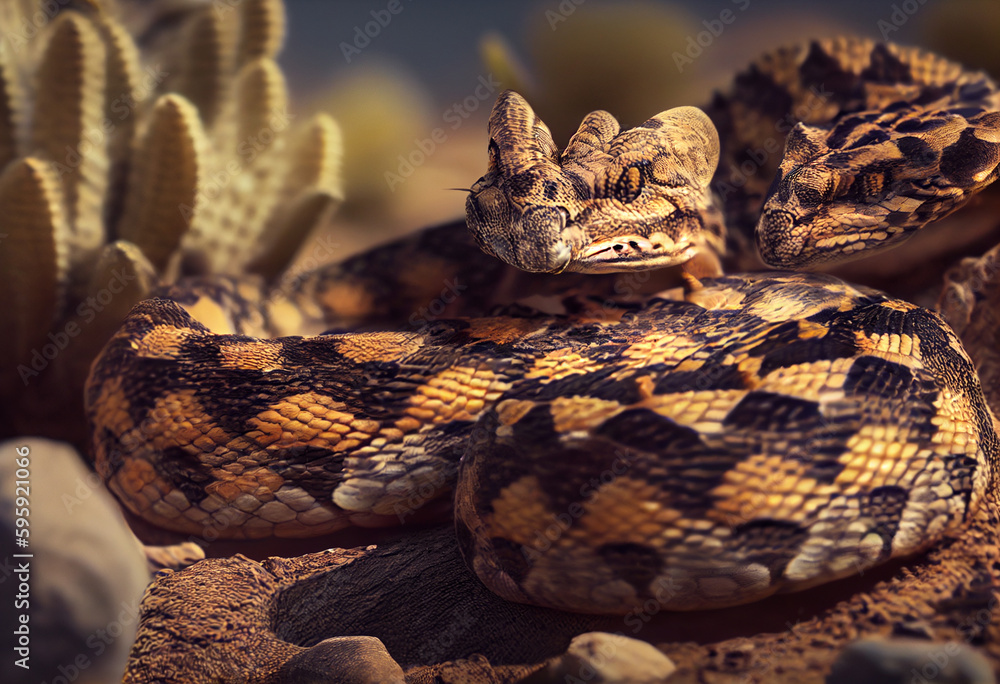 Poster close up of a python concept, contemporary colors and mood social background. Generative AI technology	 Generative AI technology.