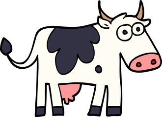 cartoon doodle farm cow