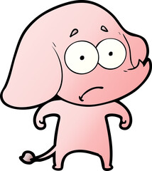 cartoon unsure elephant