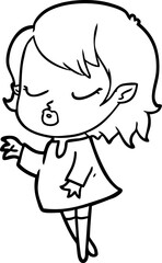 cute cartoon vampire girl