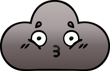 gradient shaded cartoon of a storm cloud