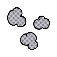 freehand drawn cartoon smoke clouds