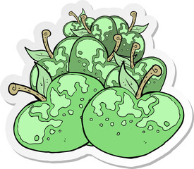 sticker of a cartoon apples