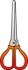 gradient shaded quirky cartoon scissors