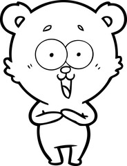 laughing teddy  bear cartoon