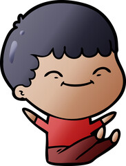 Obraz premium cartoon happy boy