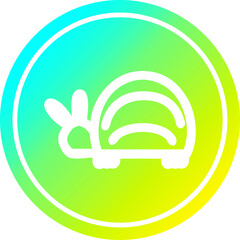 Fototapeta premium cute beetle circular icon with cool gradient finish