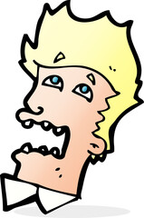 cartoon frightened man