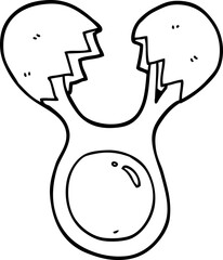 cartoon cracked egg