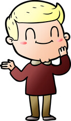 cartoon friendly man