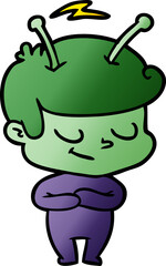 friendly cartoon spaceman