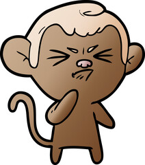cartoon angry monkey
