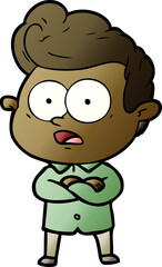 Obraz premium cartoon staring man