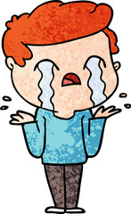 cartoon man crying