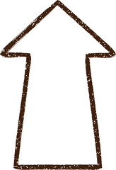 Pointing Arrow Charcoal Drawing