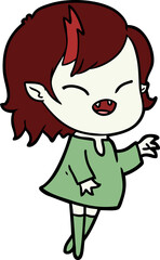 cartoon laughing vampire girl