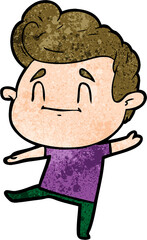 happy cartoon man