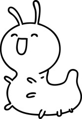 line doodle of a cute bug