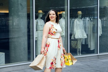 Plus Size Representation in Fashion, Importance of Body Diversity. Plus Size Models and Their Role in Changing Beauty Standards. Portrait of posing beautiful plus size curvy fashion model