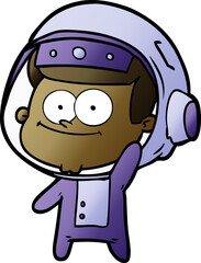 happy astronaut cartoon