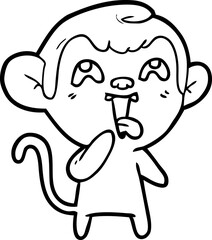 crazy cartoon monkey