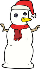 cartoon snowman