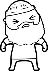 cartoon man with beard