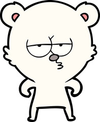 bored polar bear cartoon