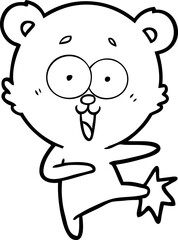 laughing teddy  bear cartoon
