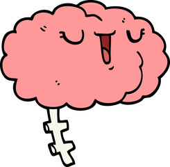 happy cartoon brain