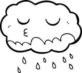 cartoon rain cloud