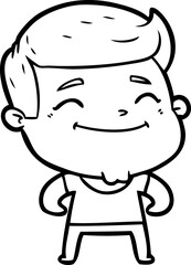 happy cartoon fashion man