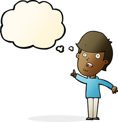 cartoon man asking question with thought bubble