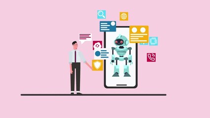 Searching for information by querying robots . AI automatic answering system. Help give advice to customers.