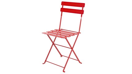 red folding chair
