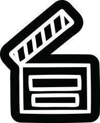 movie clapper board icon symbol