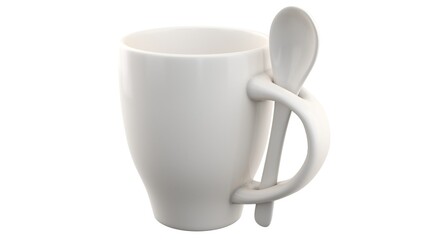 white cup isolated on white