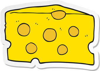sticker of a cartoon cheese