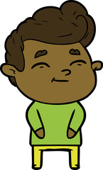 happy cartoon man