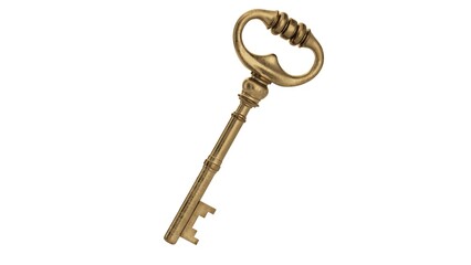 old key isolated on white