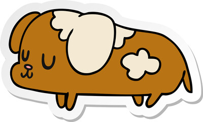 sticker cartoon illustration kawaii of a cute dog